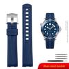 Для Omega New Seamaster 300 universe 007 Изогнутый конец Флуоресцентный Резиновый силиконовый ремешок для часов 20 мм 22 мм Часы Мягкий ремешок Мужской Замена