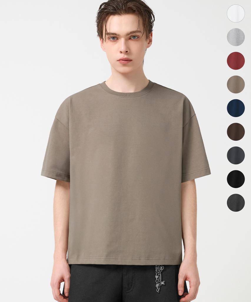 TRILLION [Special Feature] Essential Cp Double-Layered Cropped Short Sleeve T-Shirt_9 Colors (K Type)