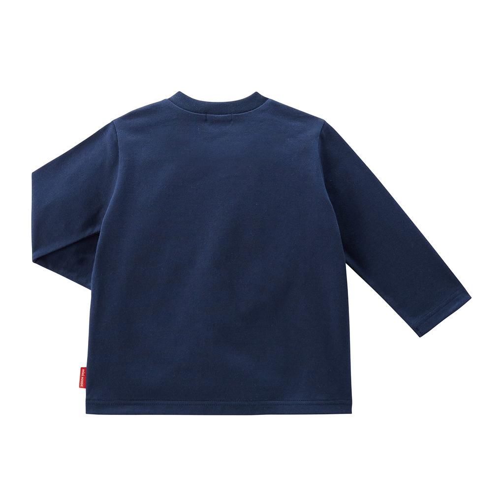 MIKI HOUSE Long Sleeve Made in Navy T-Shirt, Logo, Plain, Simple, Japan, Boys, Girls, Baby, Kids, Children's Clothing, Kindergarten, School,