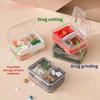 1pcs 4 In 1 Portable Pill Box Powder Tablet Grinder Powder Pill Cutter Medicine Splitter Box Multifunctional Pill Cutter Divider