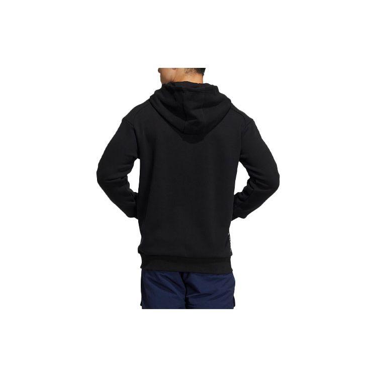Adidas Толстовка с капюшоном и длинным рукавом с логотипом, мужские топы, черный HG6586