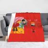 Bad Bunny Collage Puerto Rico Blankets Flannel Print  Breathable Lightweight Throw Blankets for Bed Outdoor Bedspread