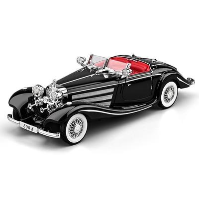 1/18 Mercedes-Benz 500K 1936 Металлическая литая модель автомобиля Игрушка Звук и свет Детская игрушка Коллекционные предметы Подарок на день рождения