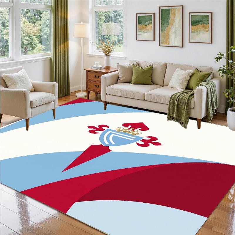 Celta Vigo FC Design Crystal Velvet Rug Soft Decorative Mat for Bedroom Entrance