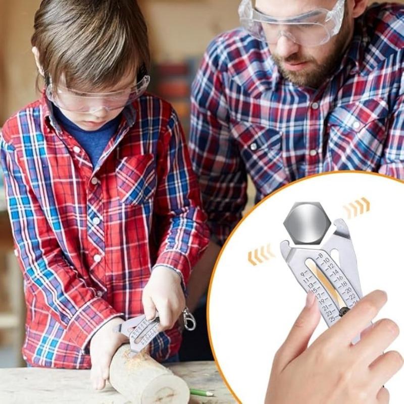 Точный брелок для проверки размера резьбы Портативный штангенциркуль Метрический/Имперский размер резьбы шестигранной гайки Ручные измерительные инструменты