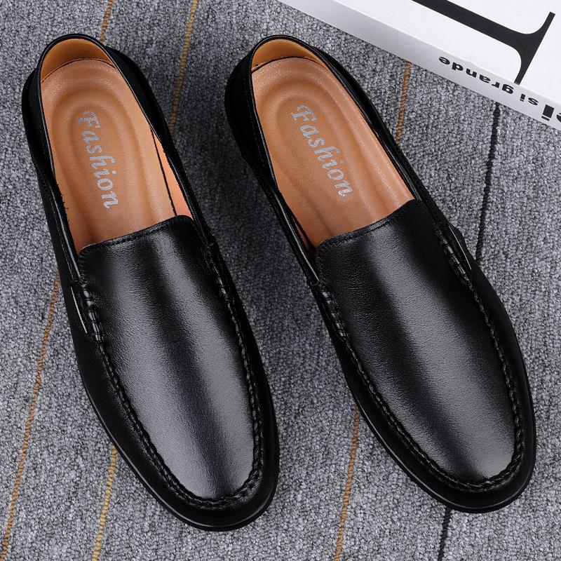 Boat Shoes Mens Shoes Lightweight Leather Casual Loafers Man Fashion Moccasins Driving Footwear Slip On Men Shoes Flat Designer