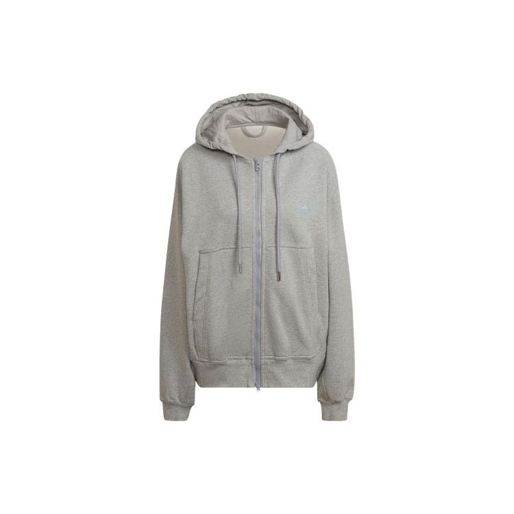 adidas X Stella McCartney толстовка с капюшоном и длинными рукавами на молнии, куртка женская верхняя одежда, средний-конопляно-серый HA8966