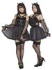 Clearstone Ruban Mignon Cosplay Halloween Gothic Devil Doll Black Women's