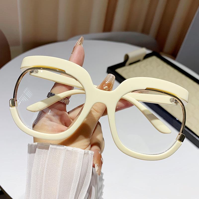 Модная большая круглая радужная оправа для очков - Европейский и американский стиль, совместимая с рецептурными линзами