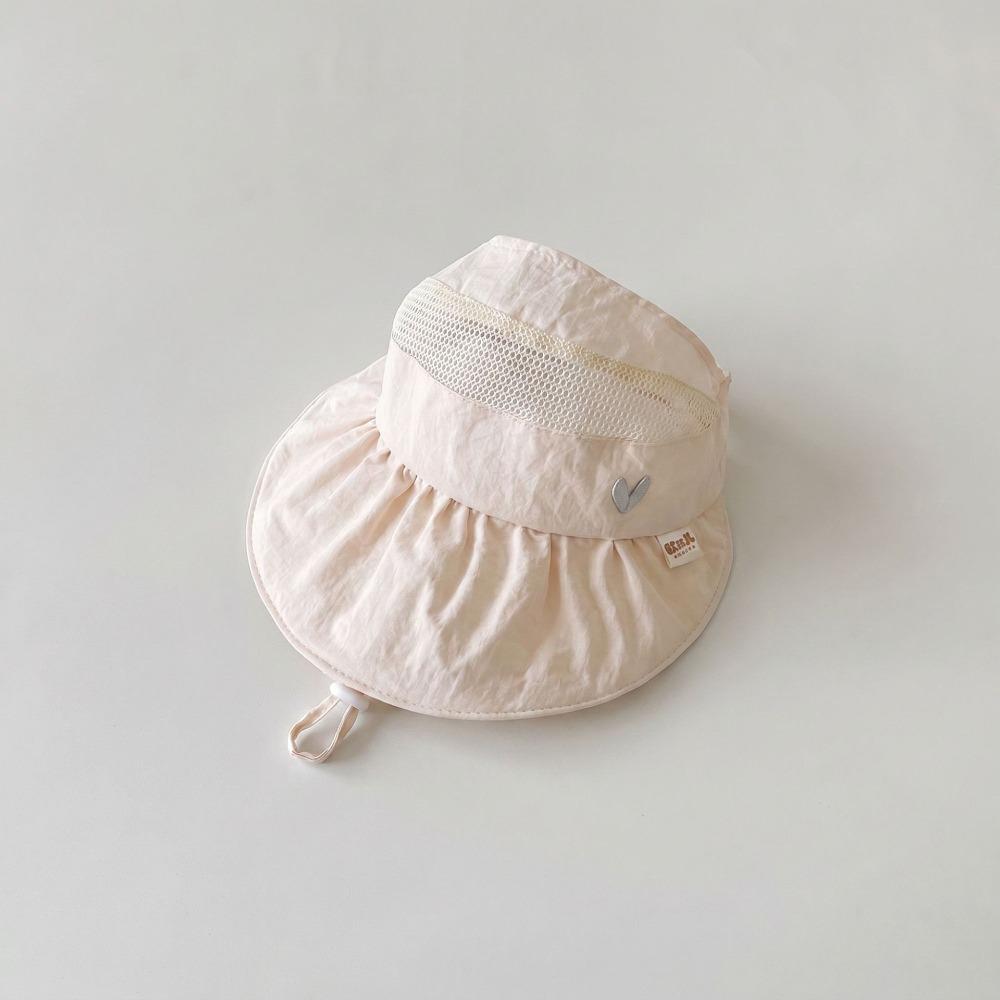 Lightweight Kids Cap Breathable Mesh Sunshade Hat Cute Large Brim Hat  Summer