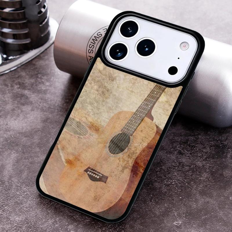 Rustic-Sepia-Guitar Phone Case For iPhone 17,16e,15,14,13,12,11,Mini,Pro,MAX soft Silicone Cover