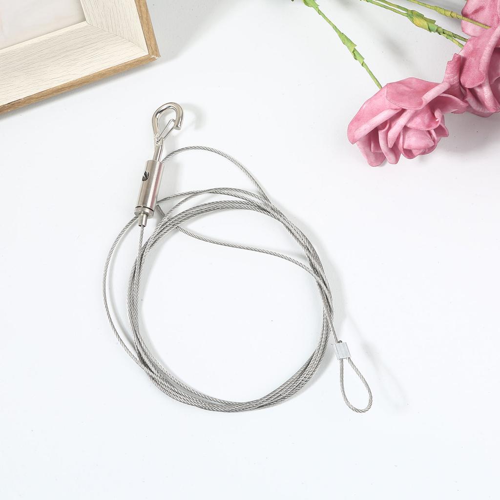 2PCS Adjustable Picture Hanging Wire Kit 2m Heavy Duty Mirror Hanging Wire with Loop & Hook Stainless Steel Hanging Rope