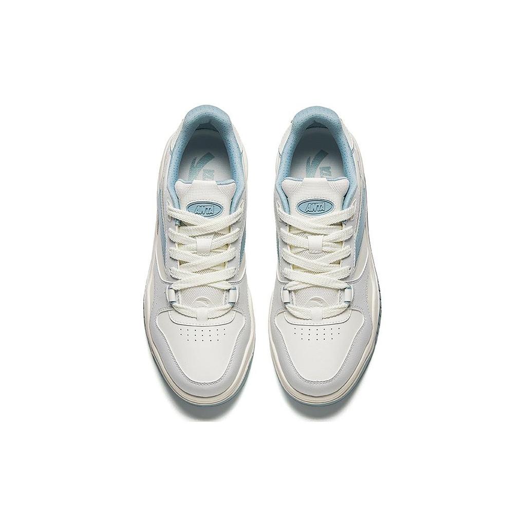 Anta Slip Resistant Height Increasing Low top Skateboard Shoes Men's White Blue 912348003-9