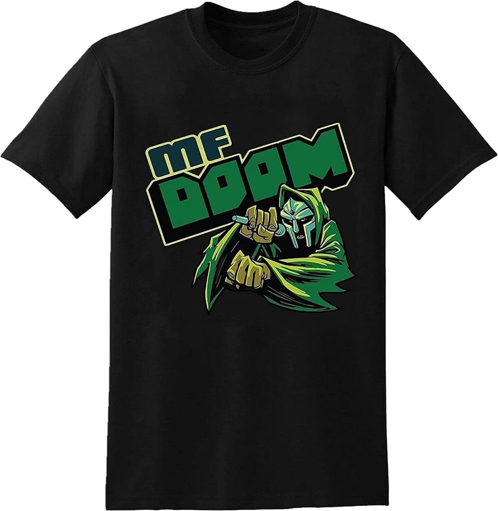 MF D@oo@m Vintage Rap Men T Shirt Unisex Funny Black Graphics Tee