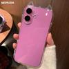 Роскошный 3D Чехол с милыми кошачьими ушками Прозрачный чехол для iPhone 14 15 16 Pro Max Plus 11 12 13 X Xr Xs 7 8 SE 2 Прозрачная противоударная мягкая накладка