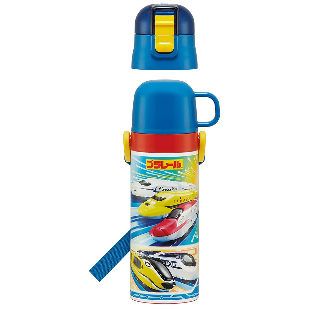Skater Stainless Steel Water Bottle 2way Direct Drinking 470ml Cup Drinking 430ml Plarail Lightweight Type Boys Thermal Insulated Waterbottle Sports