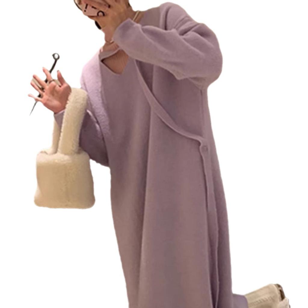 Autumn and Winter Women's Sweater Dress Knitted Dress Sub with A Coat Inside The Bottom of The Fall Long Sweater Dresses