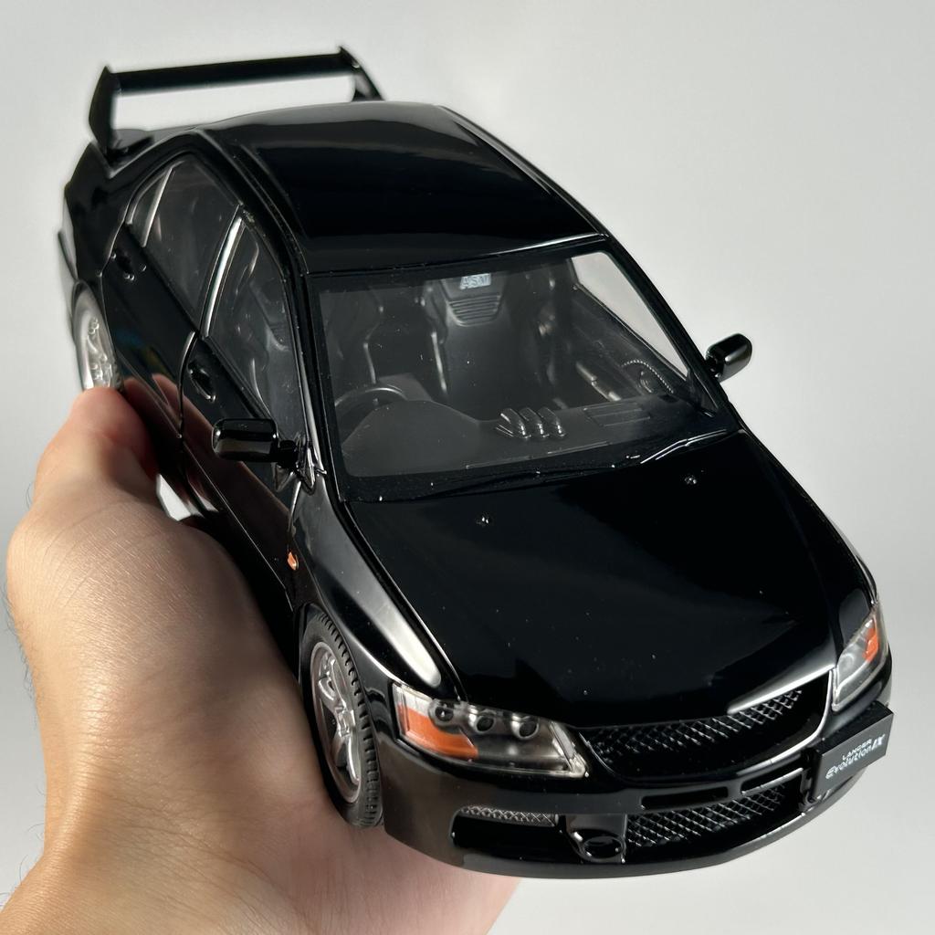 ABAM1 JDM 1:24 Mitsubish Lancer Evolution EVO9 compact car Alloy Metal Diecast Model Car Sound & Light Pull Back Collection Hobby Gift