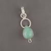 Кулон из амазонита из стерлингового серебра 925 пробы, кулон ручной работы с драгоценным камнем высшего качества, серебряный кулон на цепочке, ювелирное изделие из стерлингового серебра 925 пробы, подарок на годовщину