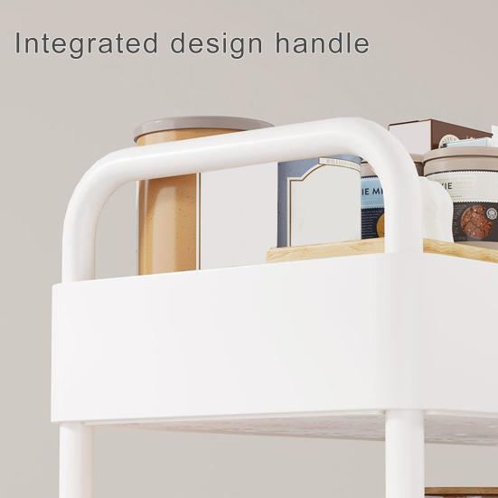 Стеллаж для хранения тележек на колесиках с поворотными колесами на 360 градусов. Конструкция многоярусных полок. Простая сборка. Многофункциональная тележка для хранения.