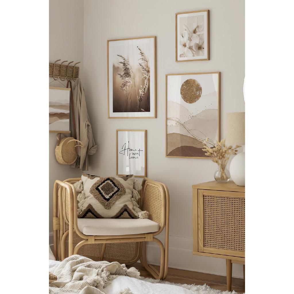 4 Piece Wooden Frame Look Mdf Table Set