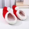 1 Pair Christmas Santa Slippers Festive Red Cartoon Shoes Lovely Adorable Santa Slippers