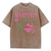 Beach Cocktail Prints Washed T Shirt Women Cotton Oversized TShirt Distressed ONeck Comfortable Tops Summer Casual Clothes