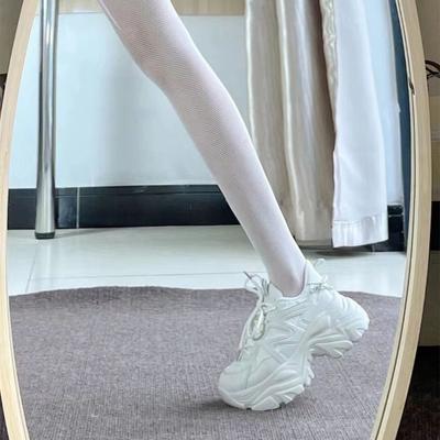 Кроссовки на платформе с жемчужной цепочкой, белые туфли Buffalo, женские, винтажные, массивные, спортивные, вулканизированные, кавайные, корейские, повседневные, теннисные, женские, новые