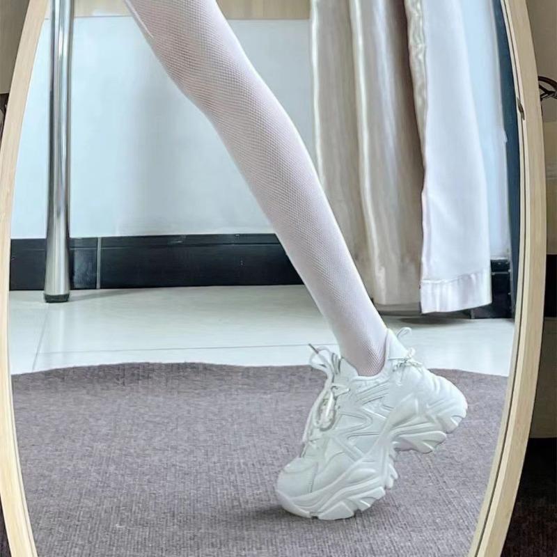 Кроссовки на платформе с жемчужной цепочкой, белые туфли Buffalo, женские, винтажные, массивные, спортивные, вулканизированные, кавайные, корейские, повседневные, теннисные, женские, новые