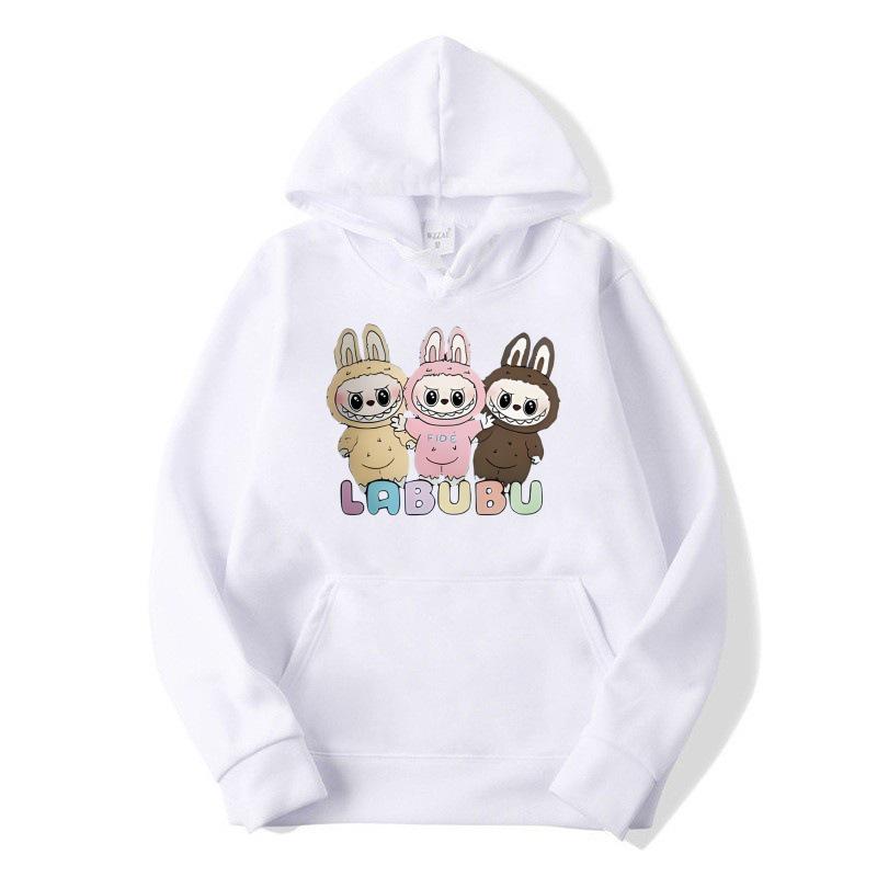 Детский свитшот с капюшоном Labubu2025: Европейско-американский модный тренд для детей среднего возраста осень/зима