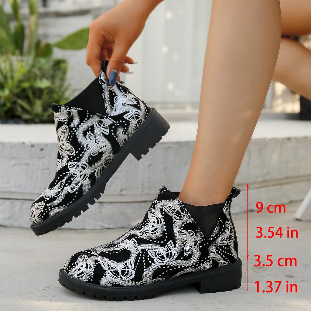 Осенние женские ботильоны с острым носком и толстым каблуком, женская обувь на платформе для улицы, обувь на каблуке больших размеров, женские ботинки