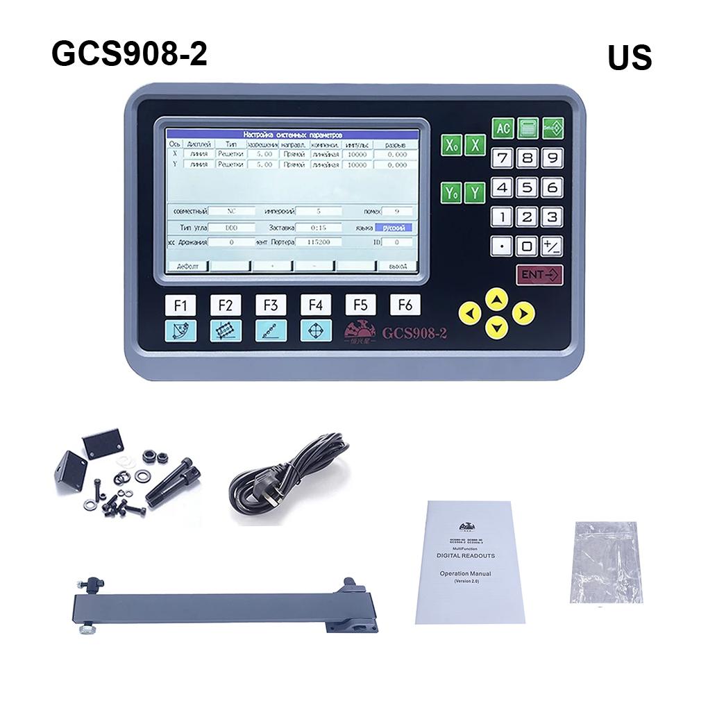 GCS908-3 Многоязычный 2/3 Ax-is фрезерный токарный станок ЖК-дисплей DRO с цифровой индикацией GCS908-2 Дисплей для линейной шкалы TTL Смещение