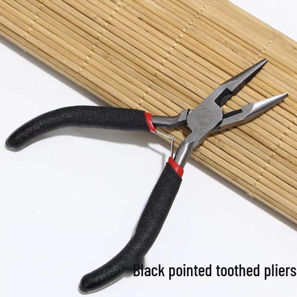 Jewelry Tool Set: Needle Nose Pliers, Crimping Pliers, Tweezers & Finger Rings