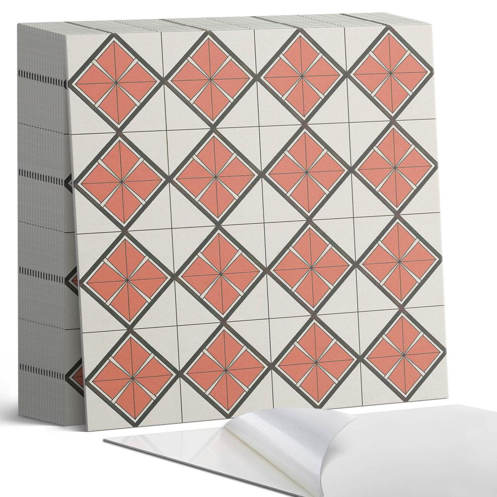 Winylowa Dekoracja Kafelki Ścienne Do Biura Geometryczny Wzór W Romby 20X20X20 Cm