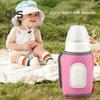 Baby Bottle Warmer Rechargeable Portable Type-C Charging Temperature Adjustable with LED Display Great Heat Retention On-the-go Baby Milk Bottle Cover