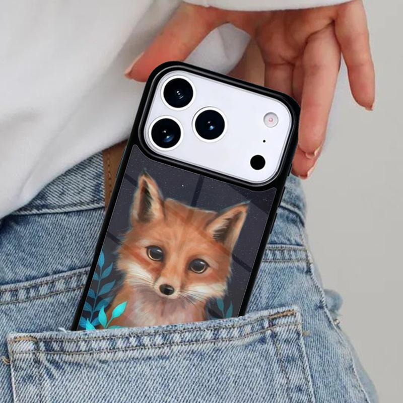 Милый чехол для телефона с лисой для iPhone 16e 15 14 13 12 17 Pro Max Plus Air 17pro Cover Coque