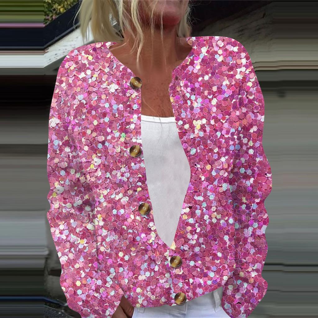 Женская повседневная мода с принтом, длинный рукав, кардиган, куртка на пуговицах
