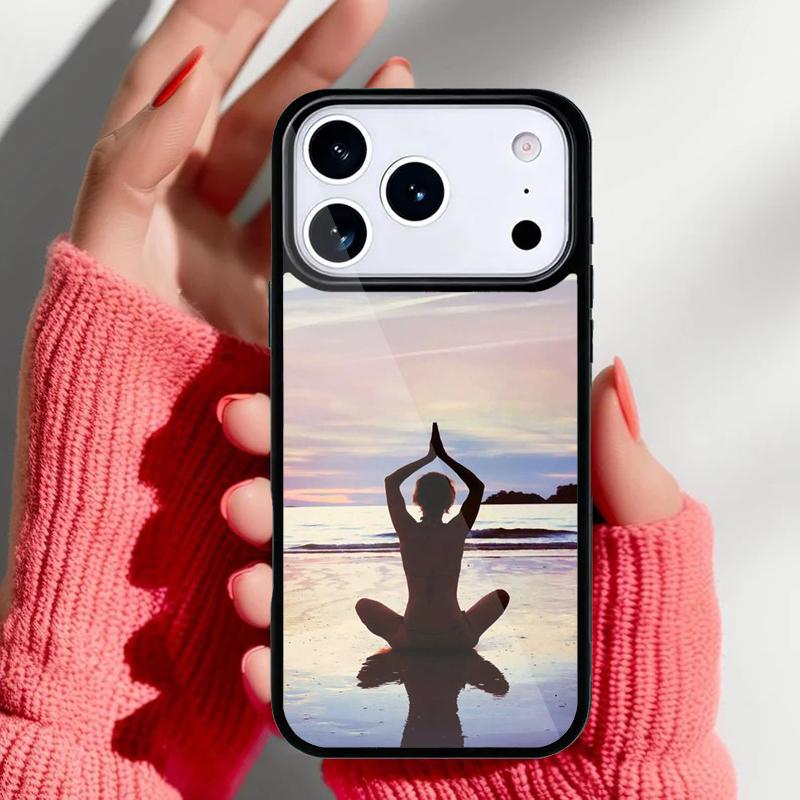 Намасте Закат Индуистский Коврик для Йоги Чехол для Телефона для iPhone 17 Air 16e 15 14 13 Pro Max Задняя Крышка для 12 11 Pro Coque