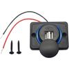 Автомобильная розетка 2 USB-адаптер для зарядного устройства 12 В/24 В для мотоцикла, автомобиля, установка на корабль