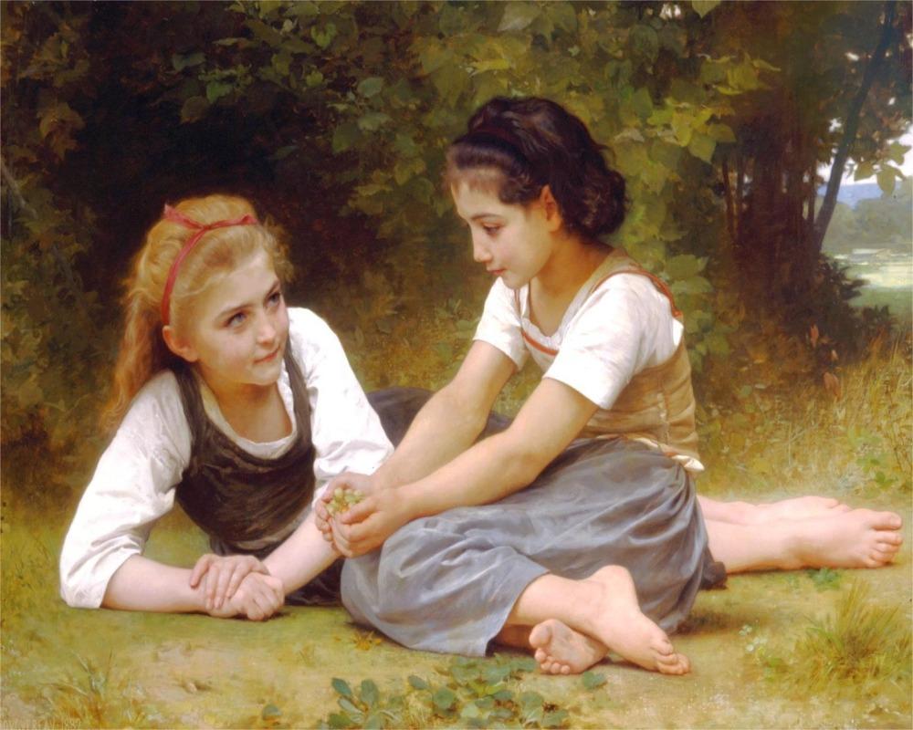 Художник Уильям Бугро Знаменитые Классические Портреты Винтажное Произведение Искусства Постер Холст Картины Настенное Искусство Картинки Домашний Декор