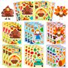 6 Photos/pack of Turkey Thanksgiving Puzzle Face Change Sticker New Product Cartoon Turkey Puzzle DIY
