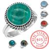 Кольцо из стерлингового серебра 925 пробы женское с драгоценным камнем ручной работы свадебный подарок амазонит ангелит голубой опал ботсванский агат мохавский азурит хризоколла модное