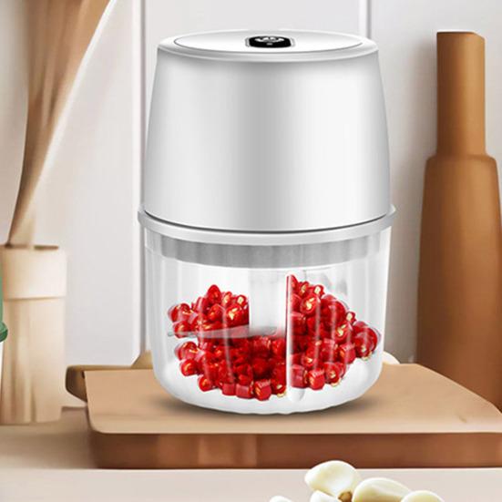 Электрический мини-измельчитель для еды, 250 мл, перезаряжаемый через USB, с одной кнопкой, энергосберегающий измельчитель для чеснока