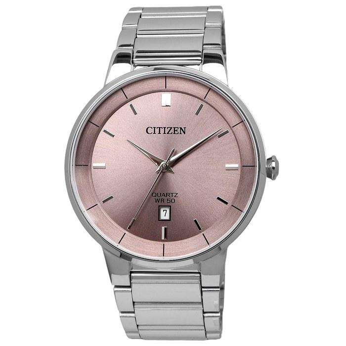 Citizen Мужские кварцевые часы BI5120-51Z Розово-серый Серебристый
