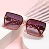 4733 Солнцезащитные очки с квадратной оправой и полым заушником, новинка 2024 года, модные очки для поездок на работу, солнцезащитные очки Ins высокого класса