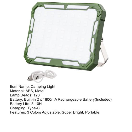 Многофункциональный уличный фонарь для кемпинга, 3 цвета, регулируемый, перезаряжаемый, супер яркий, портативный, для рыбалки, походов, палатки, аварийный фонарь, прожектор
