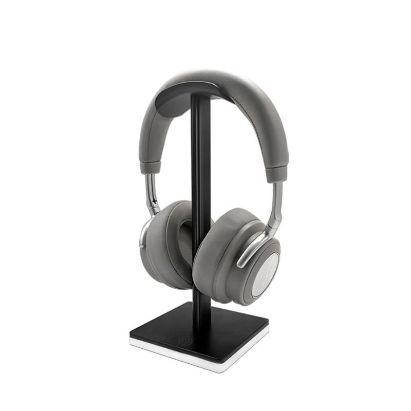 Universal Aluminum Headphone Stand Headsets Holder With Touch Control Lighting Modes And Space Saving Vertical Design