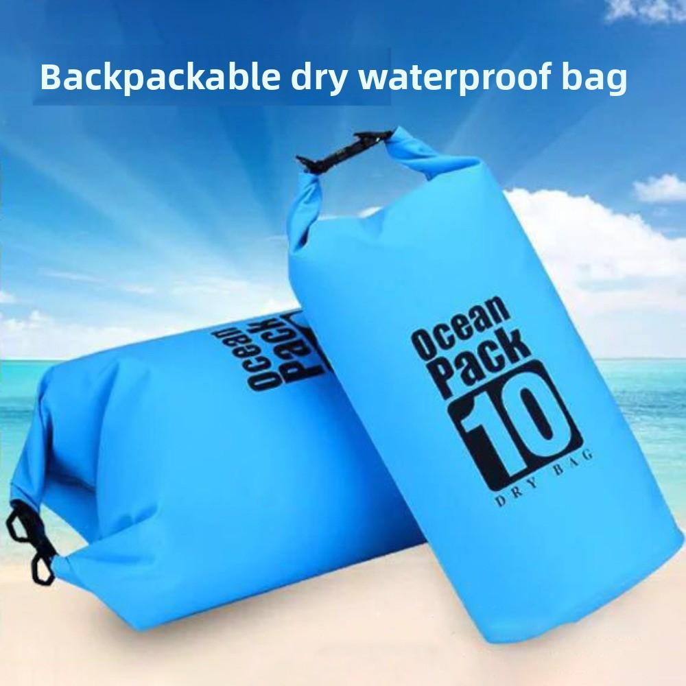 10L Waterproof Dry Bag Large-Capacity Beach Backpack Extra Thick Swimming Bucket Bag Water Sports