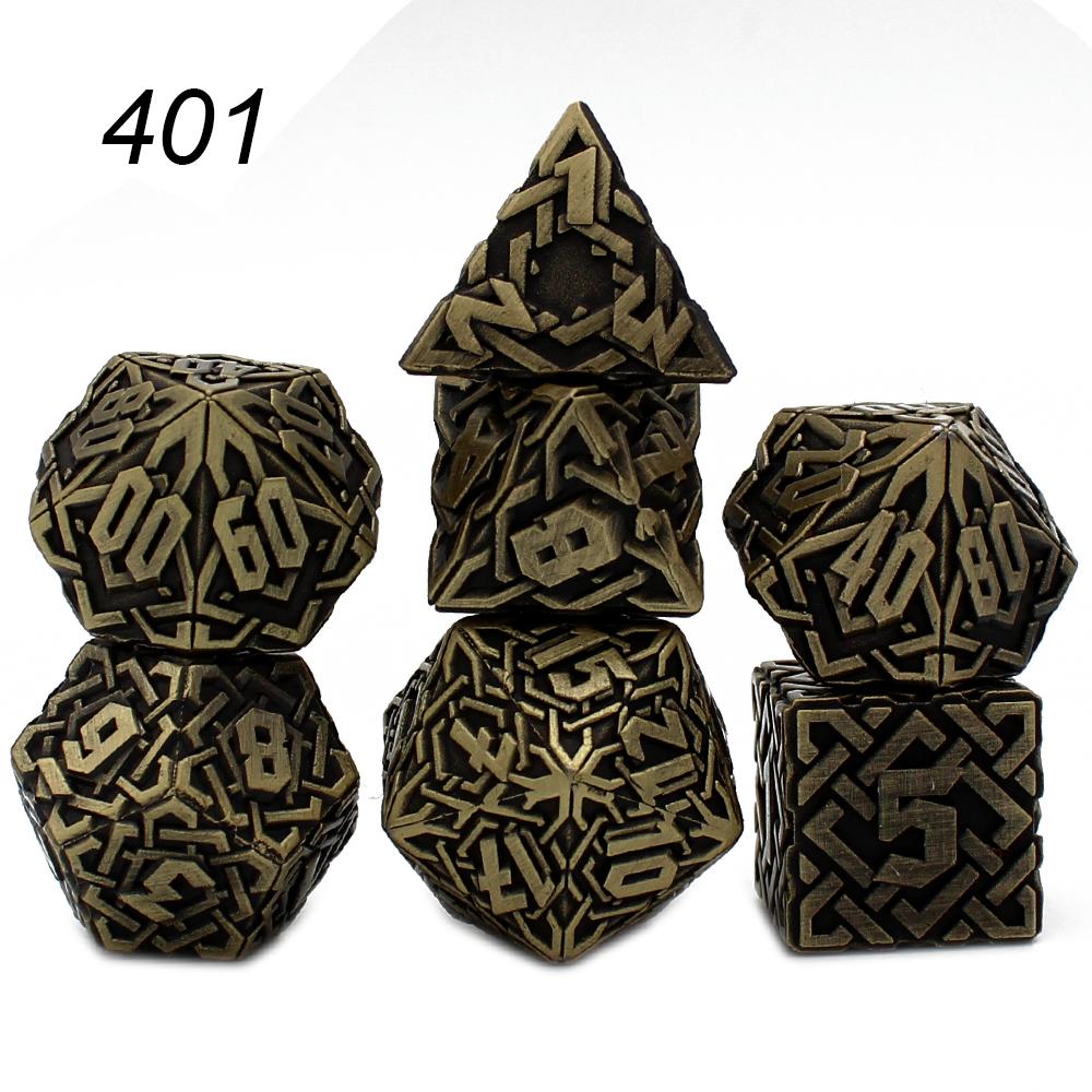 Solid Polyhedral Dice for Role Playing Game, Metal Dice, D & D, DND, Rpg, Rol, Pathfinder Board Game, New Style, 7Pcs, 2023