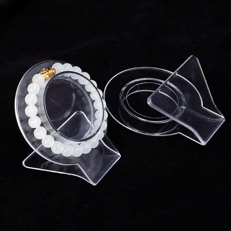 Clear Jewelry Bracelet Display Holder Bangle Organizer Rack Acrylic Bracelet Display Collar Stand Holder Practical Use Tool